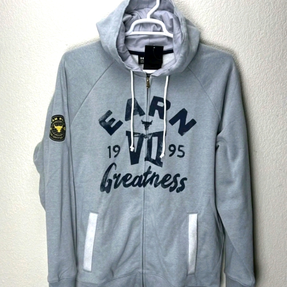 Underamour X Rock Earn Greatness zipper Hoodie